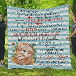personalized sloth to my granddaughter quilt blanket from grandma i love you forever and always