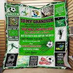 personalized soccer to my grandson quilt blanket from nana you will never lose you either win or