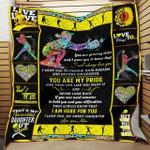 personalized softball to my daughter quilt blanket from mom you are my pride i love you my sweet