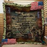 personalized soldier to my son from dad if ever there is tomorrow quilt blanket great customized