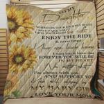 personalized sunflower family to my daughter quilt blanket from mom pray for you will always be