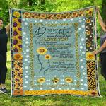 personalized sunflower to my daughter quilt blanket from mom never forget that i love you great
