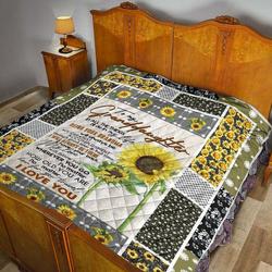 Personalized Sunflower To My Granddaughter From Grandma No Matter How Old You Are I Love You Quilt Awesome Gifts For Her Great Customized Gifts For Birthday Christmas Graduation