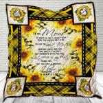personalized sunflower to my mom from daughter son you are the best mother quilt blanket great
