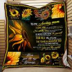 personalized sunflower to my mom quilt blanket from daughter mom you are my blessing great d2348178