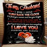 personalized swan to my husband from wife i wish i could turn back quilt blanket great customized