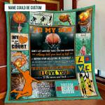 personalized to my boy dont let anyone take you for granted basketball quilt blanket d2352775