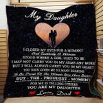personalized to my daughter from dad i closed my eyes quilt blanket great customized gifts for