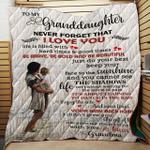personalized to my granddaughter from grandma never forget that i love you quilt blanket great