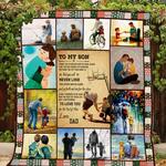 personalized to my son from dad just go forth quilt blanket great customized gifts for birthday