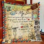 personalized to my son from mom your way back home quilt blanket great customized gifts for