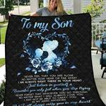 personalized to my son quilt blanket i will always carry you in my heart great customized blanket