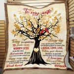 personalized to my wife from husband today is a good day quilt blanket great customized gifts for