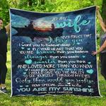 personalized to my wife from husband you are my sunshine quilt blanket great customized gifts for