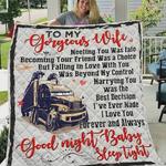 personalized truck to my wife quilt blanket i love you forever and always great customized blanket