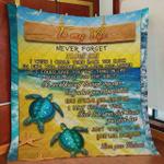 personalized turtle to my wife quilt blanket from husband i just want to be your last everything