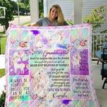personalized unicorn to my grandaughter from grandparents never stop believing in yourself quilt
