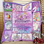 personalized unicorn to my granddaughter from grandma if they whisper to you quilt blanket great