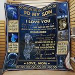 personalized wolf family to my son quilt blanket from mom my love for you is forever great d2349280