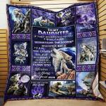 personalized wolf to my daughte quilt blanket from mom i love you forever and always great d2348652