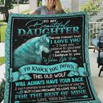personalized wolf to my daughter quilt blanket from dad never forget that i love you great d2351812