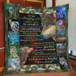 personalized wolf to my son quilt blanket from mom i am so proud of you great customized blanket