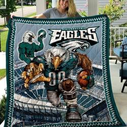 Philadelphia Eagles Quilt Blanket Great Customized Blanket Gifts For Birthday Christmas Thanksgiving