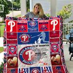 philadelphia phillies to my daughter love dad quilt d2386996