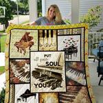 piano put all your soul into it quilt blanket great customized gifts for birthday christmas