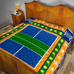 Pickleball Court Girl Quilt Krh