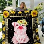 pig sunflower cl14100410mdq quilt blanket d2357011