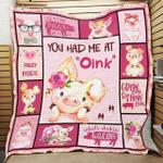 pig you had me at oink quilt blanket great customized blanket gifts for birthday christmas d2350460