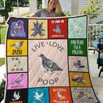pigeon live love poop quilt blanket great customized blanket gifts for birthday christmas d2349986