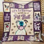 pitbull dog quilt mra d2388363