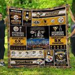 pittsburgh steelers and pittsburgh penguins quilt blanket fan made d2354665