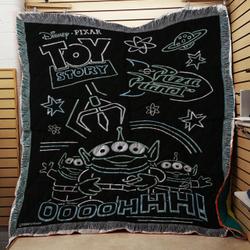 Pixar Toy Story Neon Light Aliens Tapestry Throw Quilt