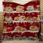 pomeranian snow christmas quilt tdhqd d2388971