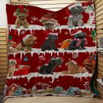 poodle snow christmas quilt tdhwk d2389149