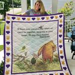 pooh and friend quilt fabric purple d2386275