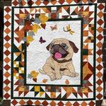 pug in autumn clt130635 quilt blanket d2357619