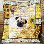 pug sunflower you are my sunshine my only sunshine quilt blanket great customized blanket gifts for