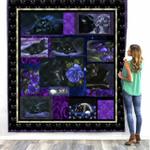 purple and black cat clh0412532q quilt blanket d2355573