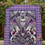 purple feather owl blanket th0207 quilt d2317677