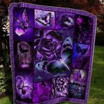 purple twinkle butterfly flower quilt blanket great customized blanket gifts for birthday christmas