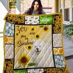 qui70007 samoyed customize quilt blanket d2320070