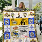 real madrid to my daughter love mom quilt d2385391