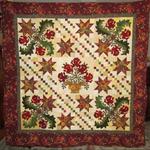 red bouquets quilt tdhqp d2389323