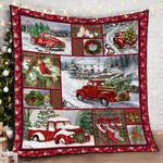 red christmas truck quilt blanket d2381436