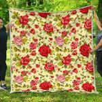 red pink rose floral cl17100525mdq quilt blanket d2356199