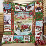 red tractor country christmas jfj11870 3d customized quilt 2707 d2312374